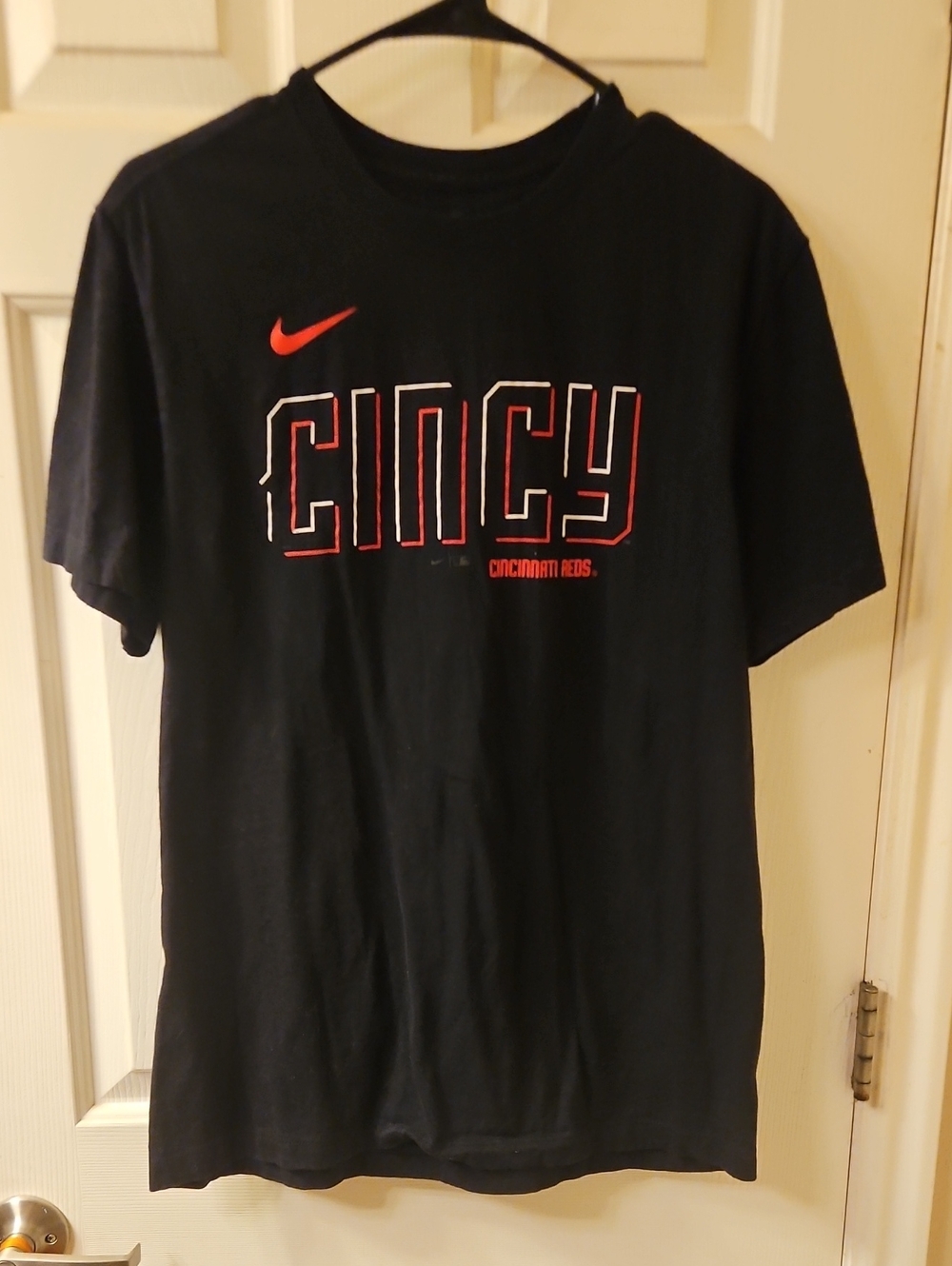 Nike Black Cincy Graphic Tee with Red Accents